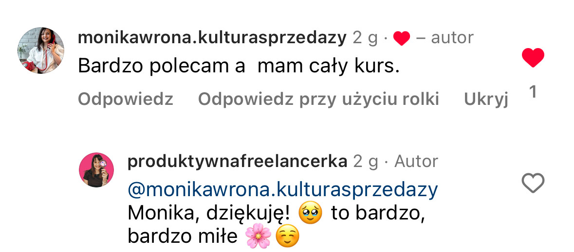 Opinia klientki