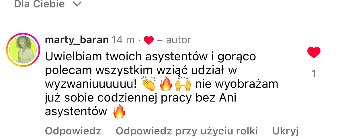 Opinia klientki