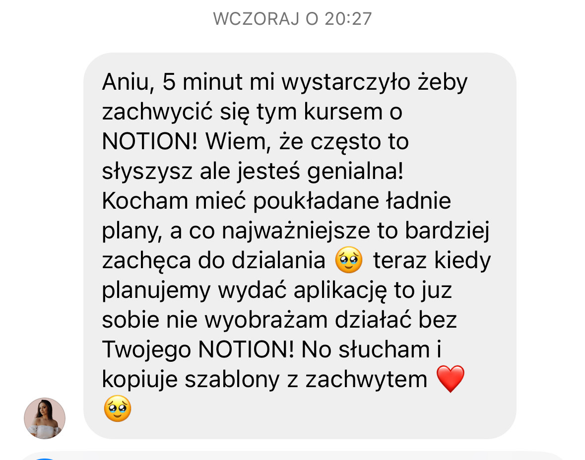 Opinia klientki