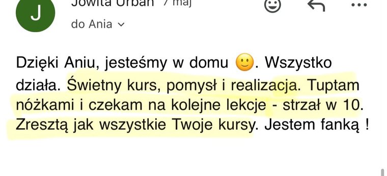 Opinia o kursie
